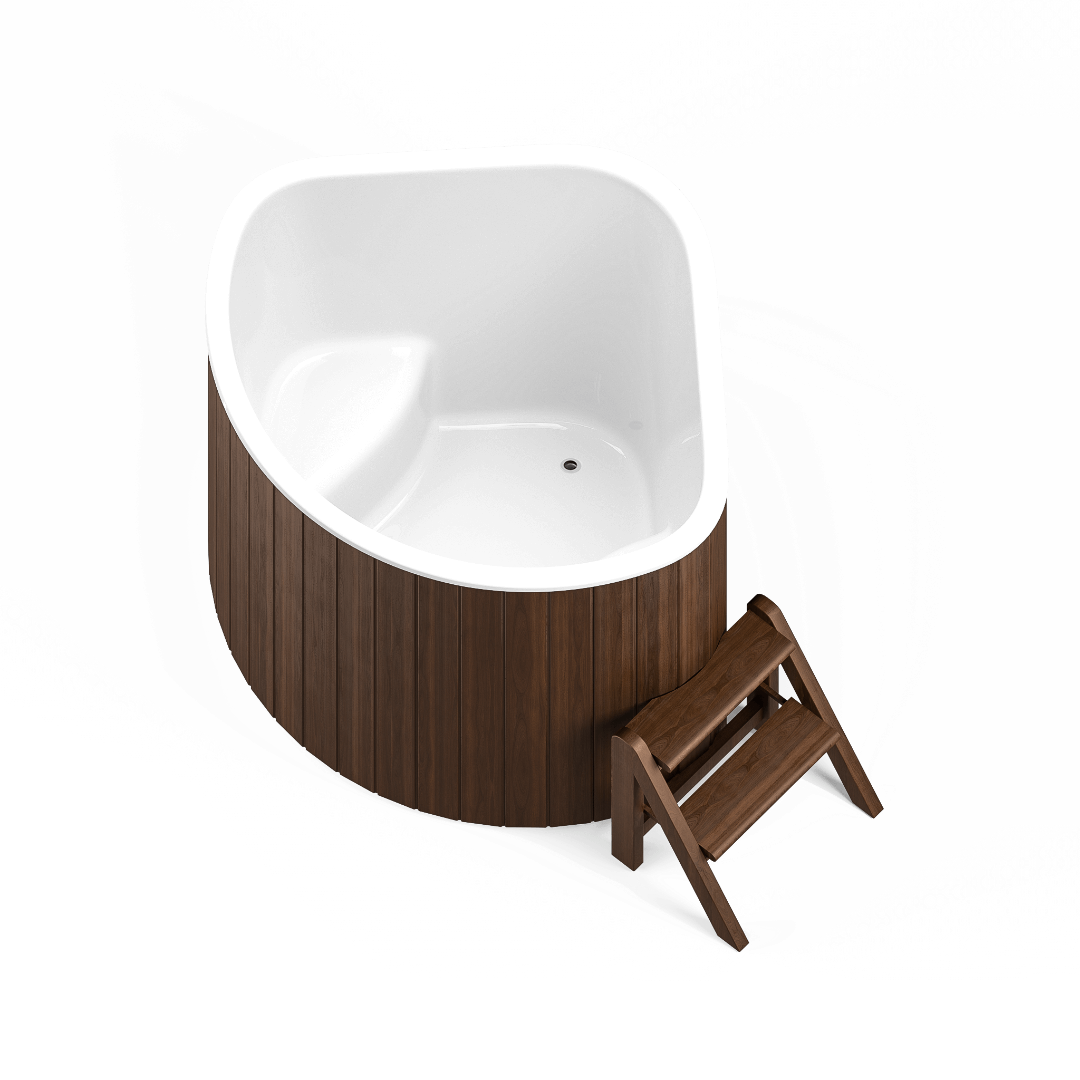 BADEFASS CORNER 130 COLD (SMALL) Thermo-Kiefer dunkel